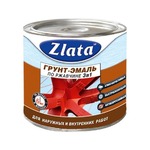 Грунт-эмаль (3 в 1) по ржавчине "ZLATA" 0.8 кг сер